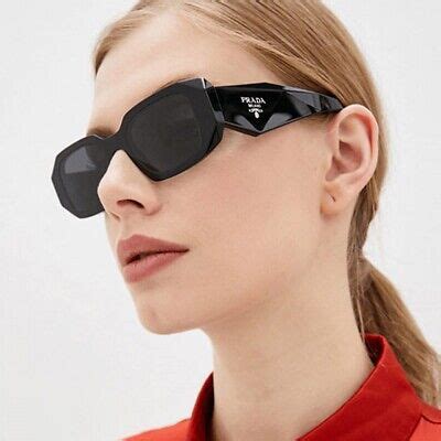 prada sonnenbrille pr 17ws schwarz|Slate Gray Lenses Prada Symbole Sunglasses .